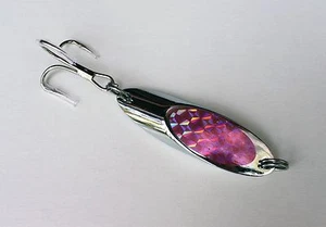 PAQUETE DE 2 MR CHAMP cuchara de fundición 3 oz señuelo de pesca holográfico gancho agudos - rosa - Imagen 1 de 1