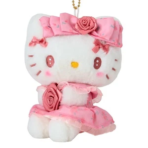 Sanrio Hello Kitty new 2024 mini stuffed toy key holder rose new JAPAN - Picture 1 of 3