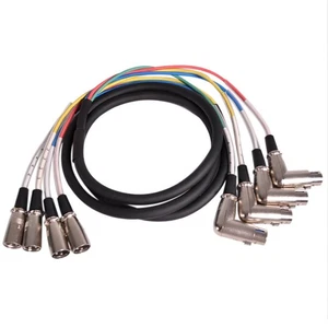 SAXFRA-4x7 4-Channel 7-Feet XLR Male to Right Angle XLR Female Snake Cable - Picture 1 of 5