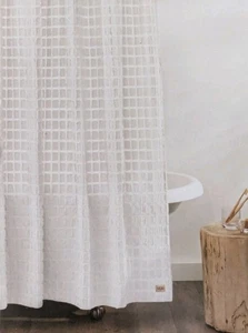 UGG Blink Shower Curtain White Snow Fabric 72x72 100% Cotton Certified Oeko-Tex - Picture 1 of 7