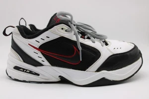 Nike Air Monarch IV Sneakers 416355-101 White Red Black Men's 9.5 - Picture 1 of 8