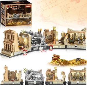 Temple Of The Holy Grail Adventure Building Block Set + 5 figs 4 Scenes 2388 pc - Picture 1 of 7