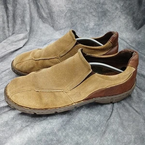 Mocasín Born de cuero suave marrón beige zapatos cómodos sin cordones para hombre talla US 13 - Imagen 1 de 9