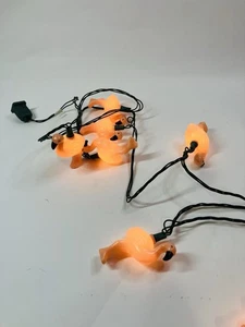 Pink Flamingo Blow Mold Party lights indoor outdoor string of 10 - Picture 1 of 3