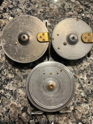 Винтажные катушки Hardy Sunbeam (2) и старая нахлыстовая катушка MEISSELBACH  - Изображение 1 из 4