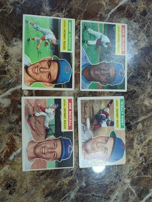 1956 Topps Cincinnati Redlegs Lot Of 10 Baseball Cards Low To Mid Grade  - Image 1 of 4
