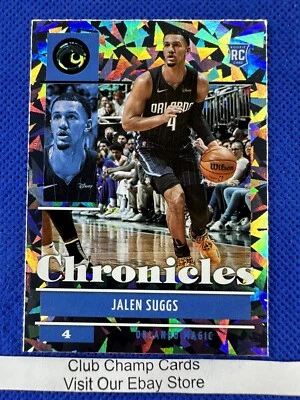 2021-22 #46 Jalen Suggs Panini Chronicles Basketball Green Cracked Ice RC - Image 1 of 2
