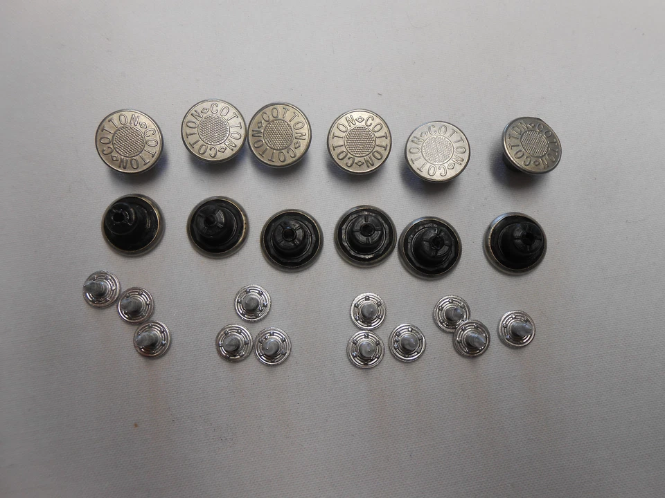 12 Jeansknöpfe verschiedene Farben 14mm rostfrei (0,30€/Stück) - Bild 1 von 1
