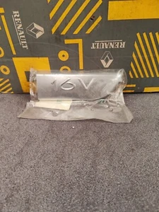 Renault 8200209143 BADGE SIDE FRT replaced by 8200717146 16V PLATE 16V OEM - Picture 1 of 2