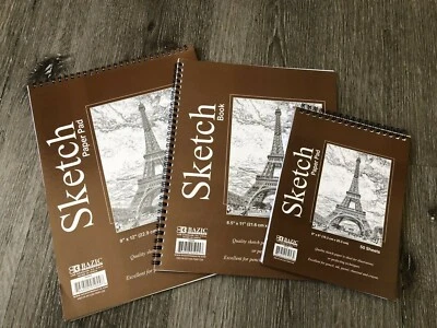 Juego de 3 almohadillas de papel premium LIBRO DE BOCETOS 6"x 8",8,5"x 11",9"x 12" envío el mismo día Foto 1 de 4