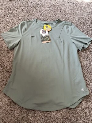 Camiseta Avalanche Outdoor Supply Company feminina tamanho grande manga curta azul-petróleo - Imagem 1 de 4