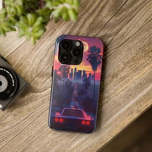 LA Sunset Themed Cool Phone Case for iPhone 16 15 14 13 12 11 8 7 X iPhone Case - Picture 1 of 109