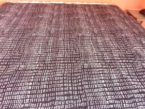 Crate and Barrel Black and White Abstract Stripe Fabric Shower Curtain - Picture 1 of 4