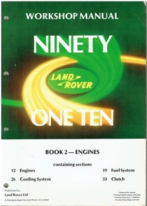 LAND ROVER 90 110 DEFENDER 2.25 2.5 3.5 PETROL/DIESEL '83-87 ENG OVERHAUL MANUAL - Picture 1 of 1