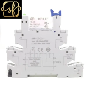 10 Stück 41F-1Z-C2-1 HF41F 5-ZS 12-ZS 24-ZS 5V 12V 24V 230V 6A 1CO Slim/Ssr Relais M - Bild 1 von 11