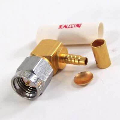 LOTE de 100 Sealectro 55-628-0179-89 SMA 90 Enchufes RA RG179 Crimpado 5935-01-157-7808 Foto 1 de 3