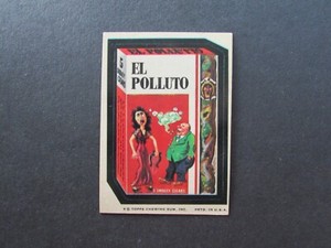 1974 Topps Wacky Packages 7th Series 7 Sticker El Polluto Cigars 1st Listing