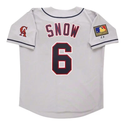 J.T. Snow 1994 California Angels Grey Road Men's Jersey w/ 125th Patch - Image 1 of 4