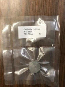 Objetivo pulverizador germanio-antimonio-telurio Ge2Sb2Te5 99,999% 1" de diámetro x 5 mm de thk - Imagen 1 de 1