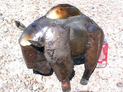 Большой металлический бизон, мусорное железное искусство, X - Изображение 1 из 4