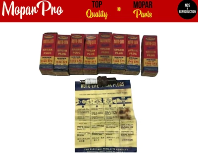 CHRYSLER DODGE DESOTO PLYMOUTH V8 AUTO-LITE SPARK PLUGS - 1540373 - Image 1 of 2