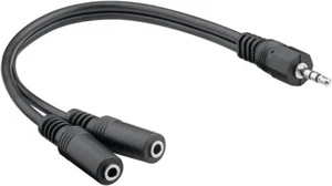 Klinken Y Kabel Verteiler Splitter stereo 3,5 mm Klinke Stecker auf 2x Buchse - Afbeelding 1 van 1