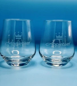 NEW SET OF 2 APPLETIZER GLASSES TWO ROUND GLOBE GLASSES My Last Set - Picture 1 of 6