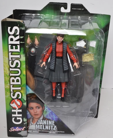GHOSTBUSTERS JANINE MELNITZ 7" Action Figure Diamond Select NEW ROOFTOP SCENE Cover