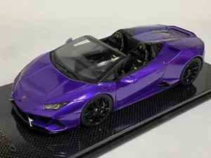 1/18 MR Collection Lamborghini Huracan Evo Spyder Purple LAMBO037SE2 Carbon - Bild 1 von 8