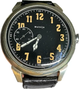 Watch MARRIAGE USSR 60y MILITARY STYLE 3602 18J Converted Vintage Pocket Watch - Picture 1 of 12