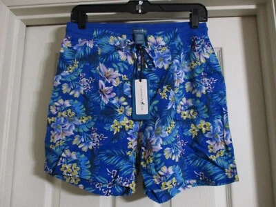 Caribbean Joe женщин тянуть на шорты цветочный синий пляж курорт размер маленький новый с Ярлыками - Изображение 1 из 4