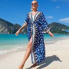 2023 New Swimwear Smock Printed Kimono Ocean Bohemian Smock Long Swimsuit
