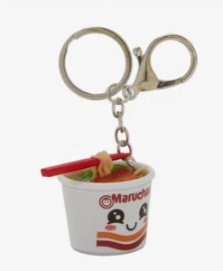 Portachiavi nuovo con etichette Maruchan Kawaii Face 3D Ramen Noodle novità - esclusivo pranzo al sacco - Foto 1 di 4