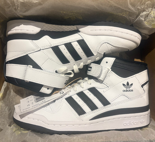 Scarpe da ginnastica Adidas Forum Mid Hi Top nuove con scatola taglia UK 6
