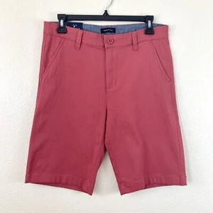 Nautica Deck Shorts Stretch Red Boys 16 - Picture 1 of 7