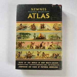 Mapas del mundo, Newnes Pictorial Knowledge Atlas, libro de tapa dura de colección - Imagen 1 de 12