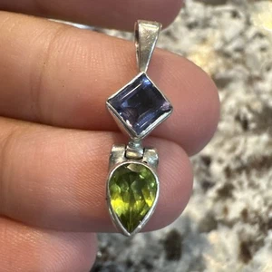 Aceloni .925 Peridot And Amethyst? Pendant - Picture 1 of 7