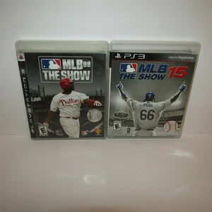 MLB 08 The Show + MLB 15 The Show Sony PlayStation 3 PS3 Video Game Lot - Picture 1 of 12