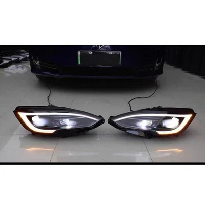 New Pair Headlight Assembly For Tesla Model S 2016-2020 1053570, 1053571 - Image 1 of 4