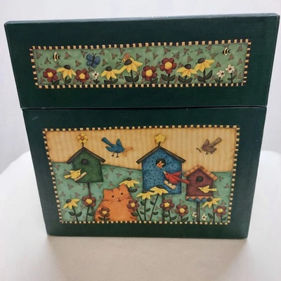 Nesting Boxes Birdsong Set Of 6 Bob's Boxes Cats Birdhouses Flowers Green Multi - Image 1 of 4