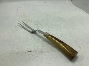Tenedor para servir carne vintage mango estilo baquelita jaspeado, acero inoxidable MCM - Imagen 1 de 10
