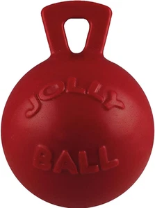 Tug-N-Toss strapazierfähiger Hundespielzeug Ball mit Griff, 4,5 Zoll/klein, rot - Bild 1 von 12