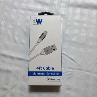 JW Just Wireless 4ft Cable Lightening Connector for Iphone/Ipad White - Image 1 of 2