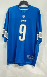 Nike Men's Blue Stafford #9 Mesh NFL Jersey Athl Top Shirt Detroit Lions XL - Picture 1 of 6