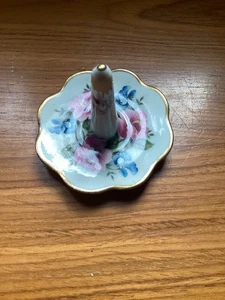 Vintage “Fenton Fine Bone China”  Flower Pattern - Ring Tree  /  Trinket Dish - Picture 1 of 2