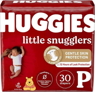 Paquete gigante de pañales Huggies Little Snugglers - tamaño prematuro (30ct) Foto 1 de 4