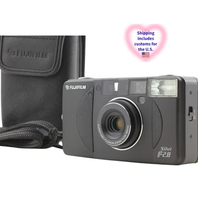 Rare black [ MINT/Case] Fujifilm Silvi F2.8 Point & Shoot Film Camera F JAPAN - Image 1 of 4