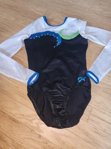 GK Elite Gymnastik Wettkampf Langarm Trikot mit Strass * Kind Lg * EU - Bild 1 von 6