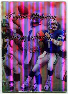 Topps Gold Label Warren Moon 1998 error verdadero #d 1/1 con Peyton Manning + nombre de lámina - Imagen 1 de 2