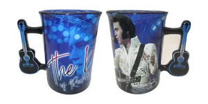 Elvis Presley White Jumpsuit Coffee Mug with Guitar Handle - Picture 1 of 3